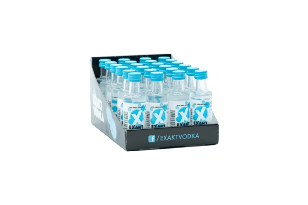 24 Vodka-Shots 4cl im Karton.