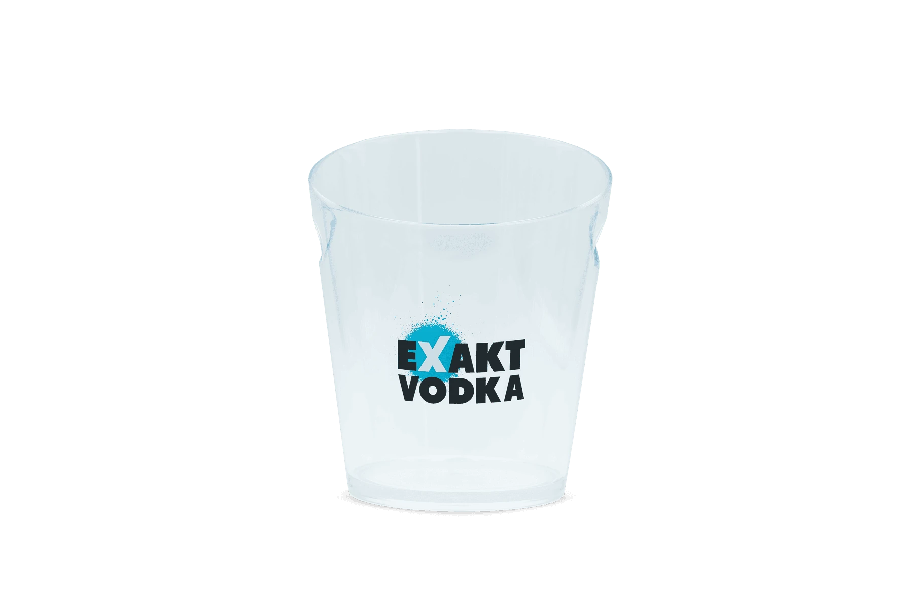 Runder Flaschenkühler mit Exakt Vodka Logo