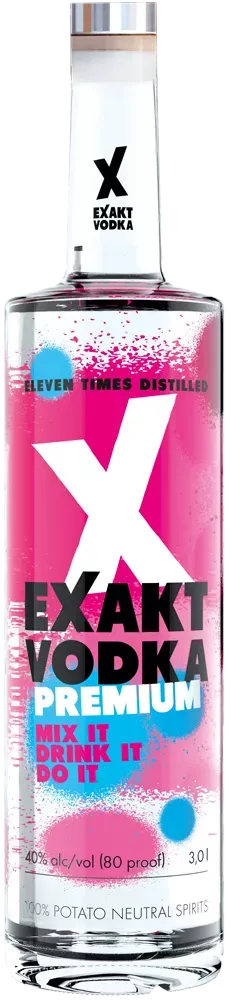 Eine 3 Liter Premium Exakt Vodkaflasche