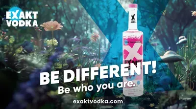 Eine Flasche Vodka mitten im Wald