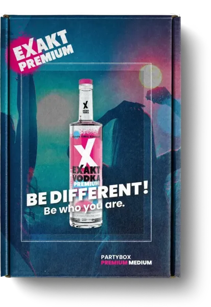 Eine Partybox in Größe Medium mit Premium-Vodka.